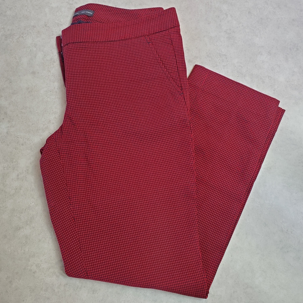 The Limited Red & Black Tiny Checker Pants